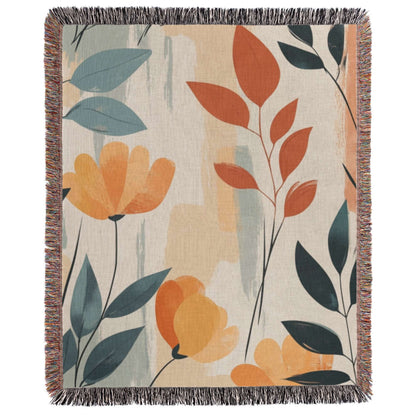 a blanket with a floral design on it