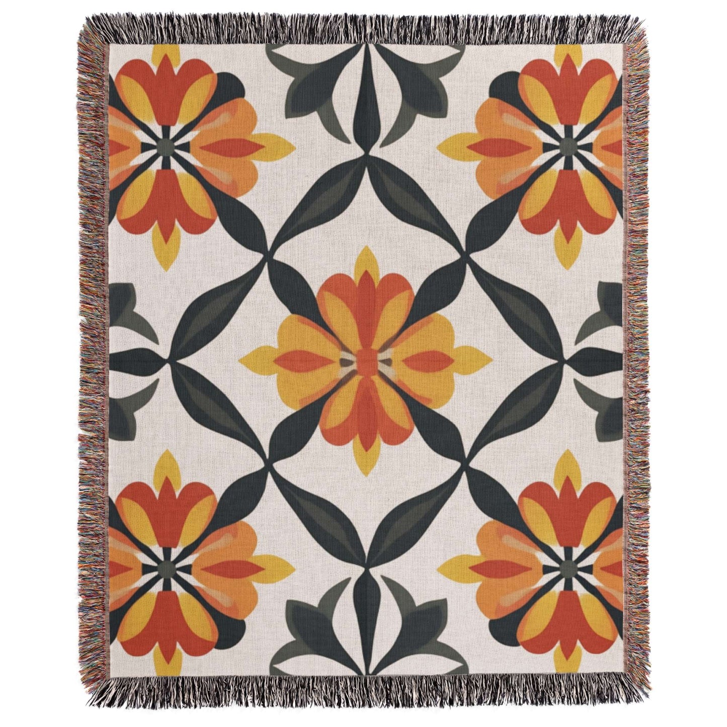 Boho Inspired Pattern Woven Blanket